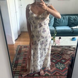 Loveshack Fancy Floral White Dress